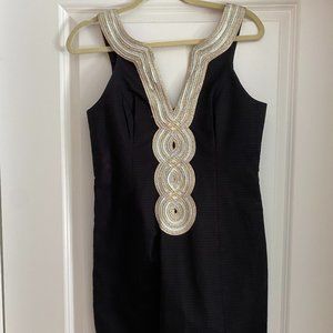 Lilly Pulitzer Valli Shift Dress - Black - Size 4